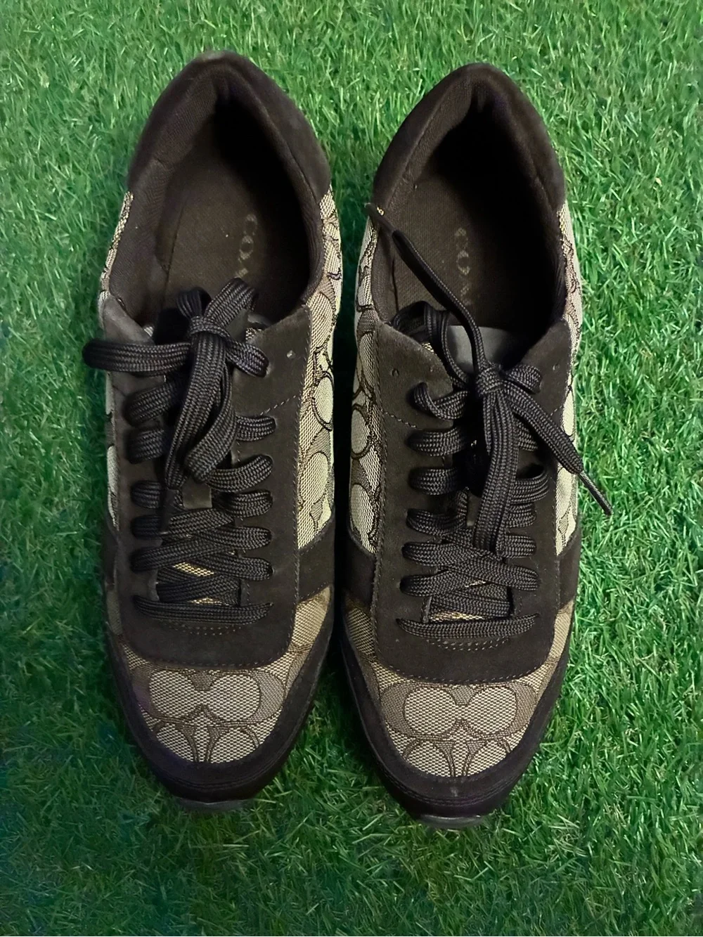 Brown Coach Signature Sneakers